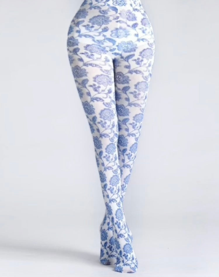 Stockings: Baroque Blue – LuxuryLauren